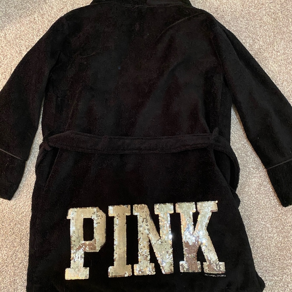 Black & silver sequin Victoria’s Secret PINK robe